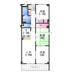 パール久米田の物件間取画像